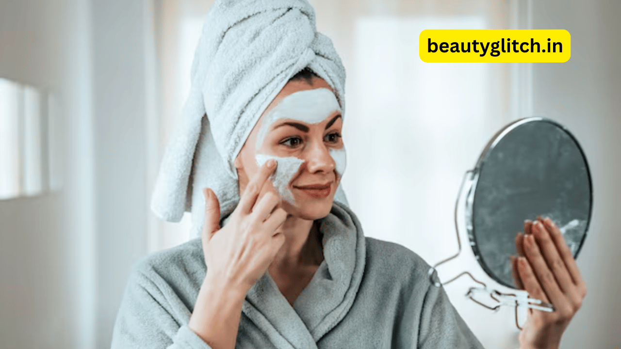 Natural face masks and ingredients like turmeric, charcoal, and aloe vera on a wooden background – perfect for glowing skin care